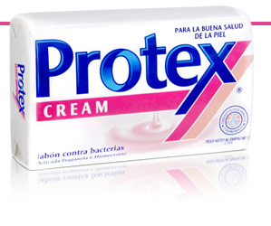 Jabón Protex Cream. Combina la acción antibacterial con ingredientes hidratantes y un delicado perfume, dejando tu piel suave y perfumada. Para piel seca.